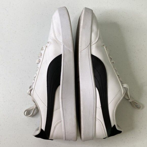 Puma White Black Shuffle Casual Sneaker Shoes Gold Logo Lace Up Classic Leather main image 16